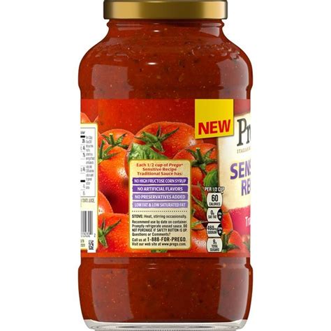 Prego® Sensitive Recipe Traditional Italian Sauce (23.75 oz) - Instacart