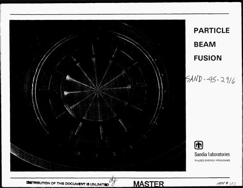 Particle beam fusion - Page 1 of 33 - UNT Digital Library