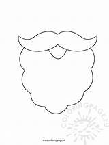 Santa beard Template – Coloring Page sketch template