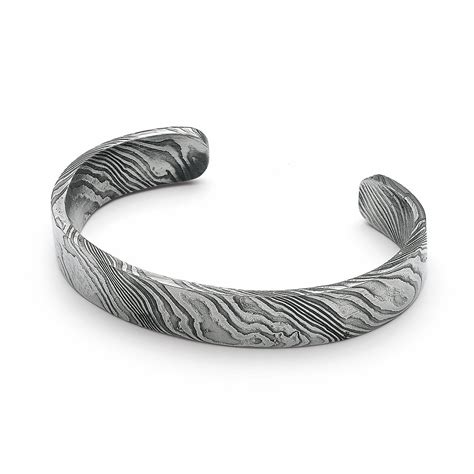 Raw Damascus Steel Bracelet, Narrow | Manufactum | Mens silver jewelry, Stainless steel bracelet ...