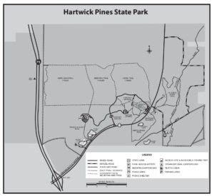 Hartwick Pines State Park Bright and Glory Trail Map - Up North ...