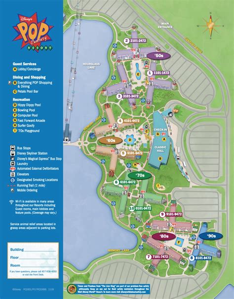 Disney's Pop Century Resort Map - wdwinfo.com