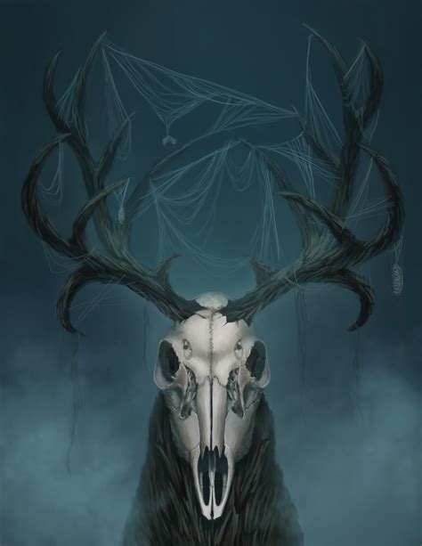 Rebecca Yee - Deer Skull Painting