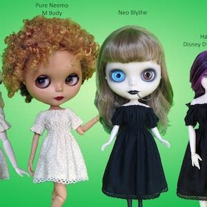 Shirr Romance PDF Sewing Dress Pattern for Petite Doll: Neo Blythe ...