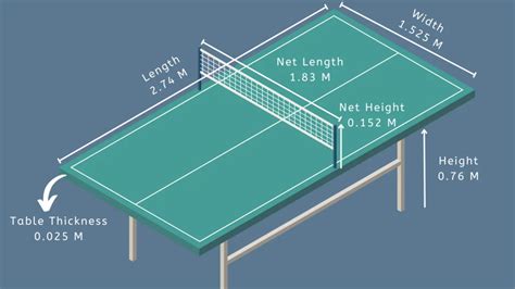 Ping Pong Table Dimensions - Sports Dimensia