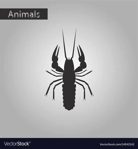 Black and white style icon of lobster Royalty Free Vector