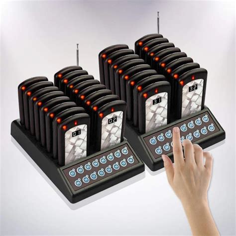 restaurant calling waiter buzzer rechargeable battery electric queing ...