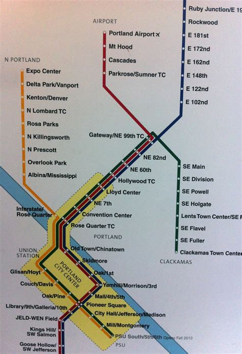 Transit Maps: UPDATE: Portland MAX In-Car Map