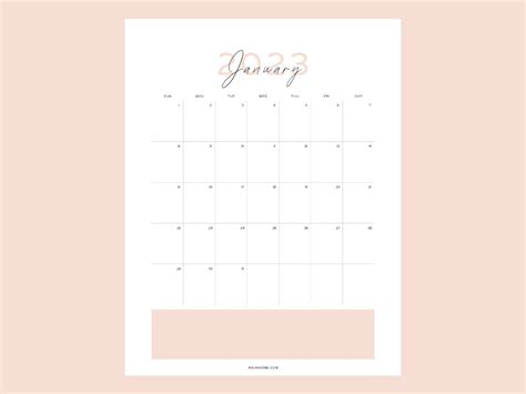 Cute January Calendar Printable (2024) - AnjaHome