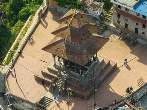 Aerial View of Uma Maheshwar Temple, Kirtipur, Nepal. Palaces and Buildings Editorial Stock ...