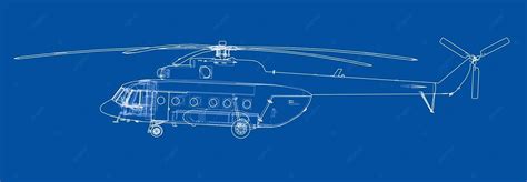 Engineering Drawing Of Helicopter Propeller Engineering Chopper Vector ...