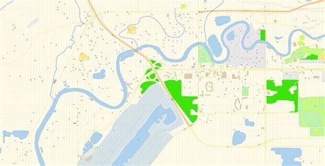 Fairbanks PDF Vector Map large area Alaska US Extra detailed City Plan ...