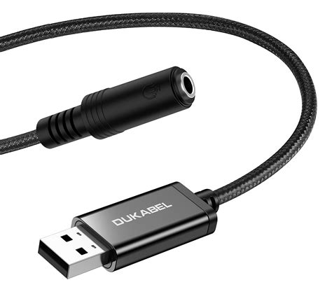 Buy DuKabel Jack to USB Adapter 50 cm USB A Male to 3.5 mm TRRS Female ...