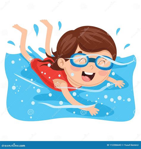 Vector Illustration of Kid Swimming Stock Vector - Illustration of clipart, holiday: 112206643