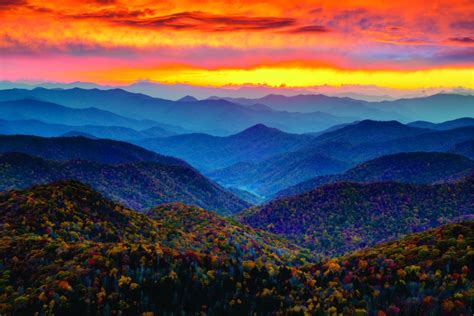 “Sunset in the North Carolina Blue Ridge Parkway Mountains in Autumn” PH0008 in Orillia, Ontario ...