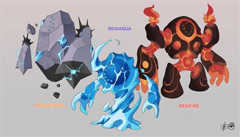 Regilectric, Regiaqua and Regifire by VincenzoNova on DeviantArt | Pokemon rayquaza, Pokemon ...