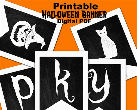 Halloween Banner Printable Spooky Printable | Etsy