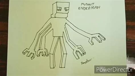 DRAWING MUTANT ENDERMAN! MINECRAFT - YouTube