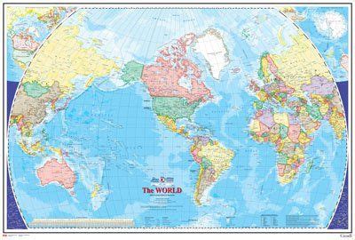 World Map Americas Centered - World Map US Centered