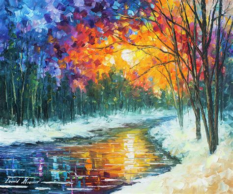 Melting River Painting by Leonid Afremov - Pixels