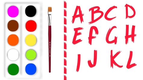 abcd watercolor | abcd drawing for kids - YouTube