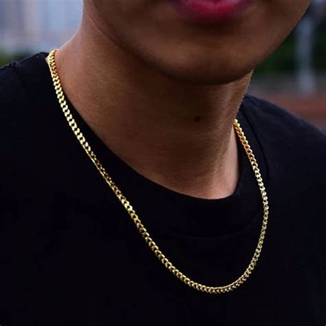 3.5mm Gold Curb Chain Necklace Made Of Durable Stainless Steel | Classy Men Collection