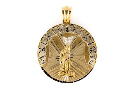 14k Yellow Gold Saint Lazarus Pendant 29 Grams - leonjewelers.com