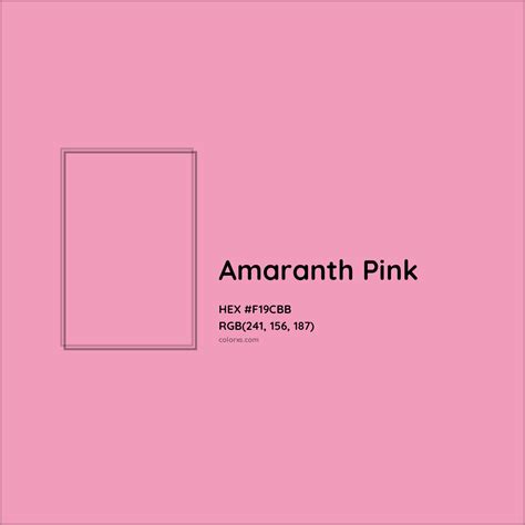 About Amaranth Pink - Color codes, similar colors and paints - colorxs.com