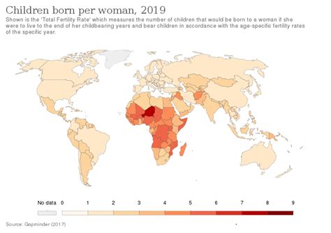 Global Fertility Rates: National Scale of Analysis | AP® Human Geography | Practice | Albert