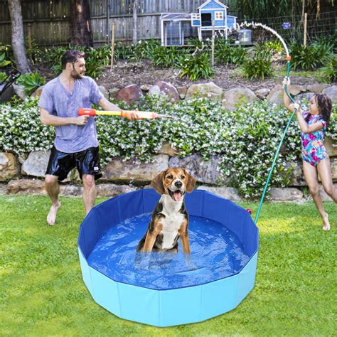 Akoyovwerve Foldable Pet Dog Swimming Pool Portable Pvc Dog Pool Kids Bath Dogs Cats Outdoor ...