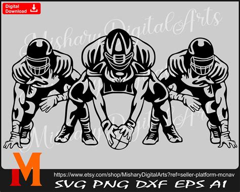 Football Team/player Silhouette American Football Svg - Etsy