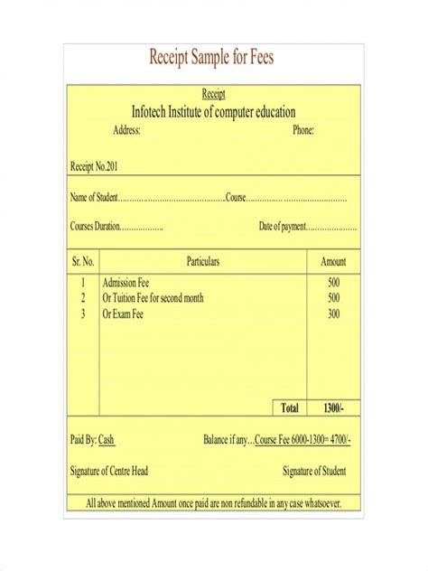 Browse Our Image of School Donation Receipt Template | Receipt template ...