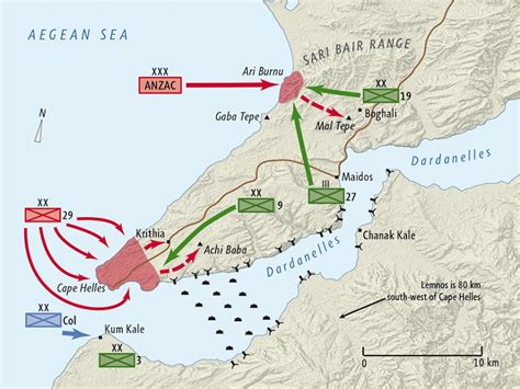 Gallipoli invasion map | NZHistory, New Zealand history online