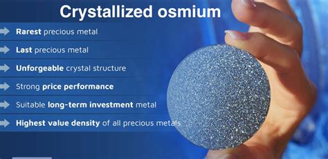 Crystallized osmium the rarest and densest precious metal on earth ...