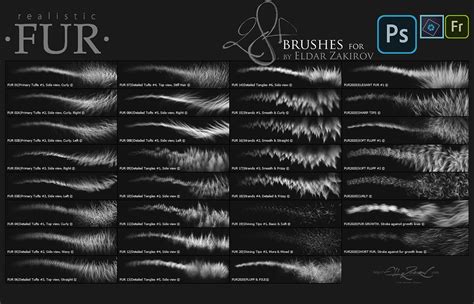 Realistic FUR • Brushes for Photoshop :: Behance