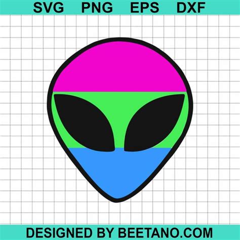 Alien SVG, Poly Alien SVG, Funny Alien Head SVG