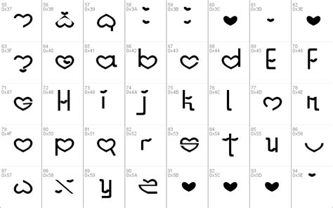 Hearts Windows font - free for Personal