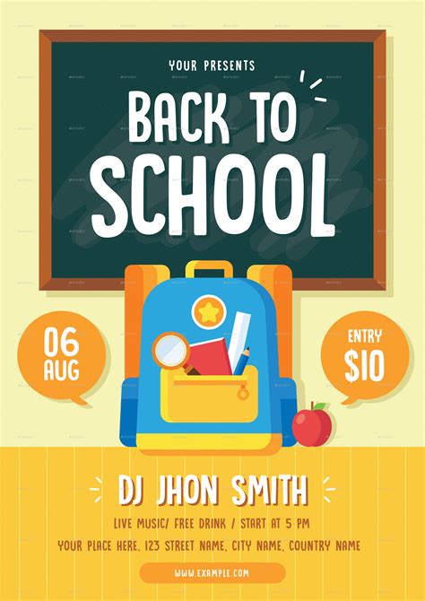 95+ Impressive Back to School Flyer - Template Ideas