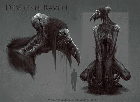 Devilish Raven, Adrian Biłozór on ArtStation at https://www.artstation.com/artwork/NQOdb ...