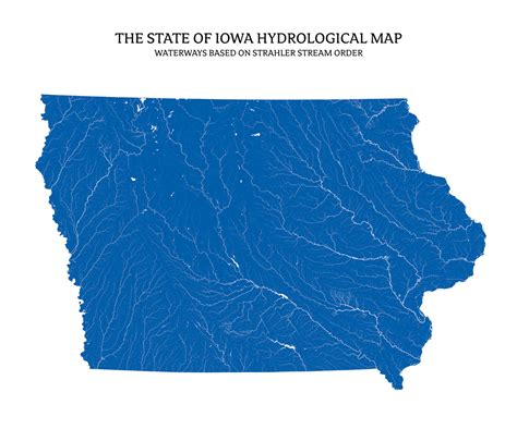 Iowa- Rivers & Lakes Map - US River Maps