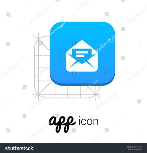 Mail Blue Mobile App Uiux Button Stock Vector (Royalty Free) 483745477 ...