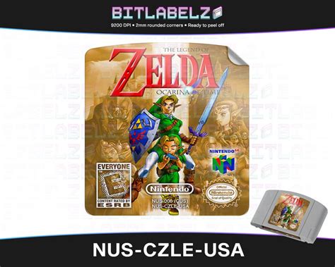 The Legend of Zelda: Ocarina of Time Custom Replacement Label NUS-CZLE-USA - Etsy