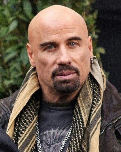 John Travolta | Bald men with beards, Bald look, Bald with beard