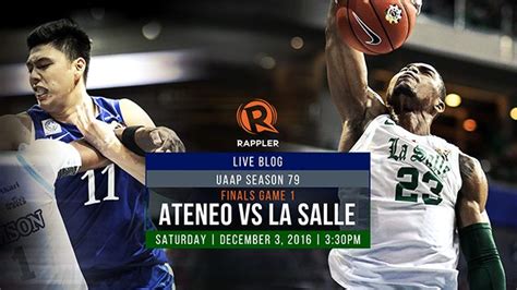 LIVE BLOG: UAAP 79 Finals Game 1: Ateneo vs La Salle