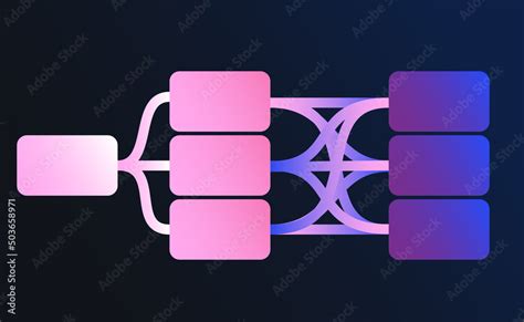 Vector illustration of the representation of a neural network Stock ...