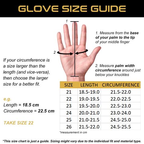 Mens Golf Glove Size Chart | Portal.posgradount.edu.pe