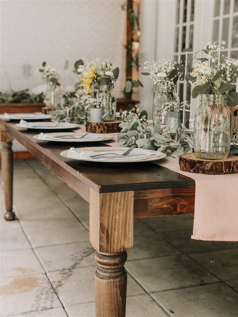 Soft Rustic Wedding Table Decor