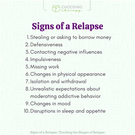 Signs of a Relapse: How to Track the Stages of Relapse - Choosing Therapy