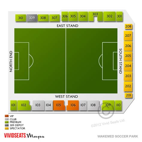 Wakemed Soccer Park Seating Chart - PARK HGT