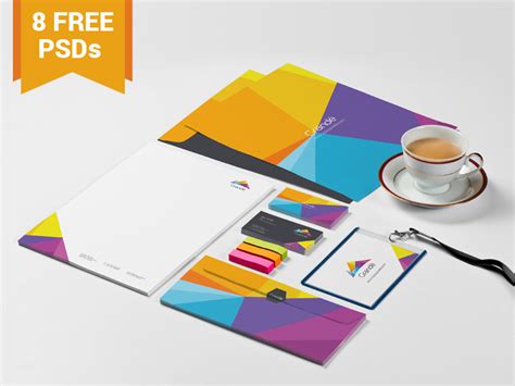 8 Free Stationary Mockups – BestMockup.com